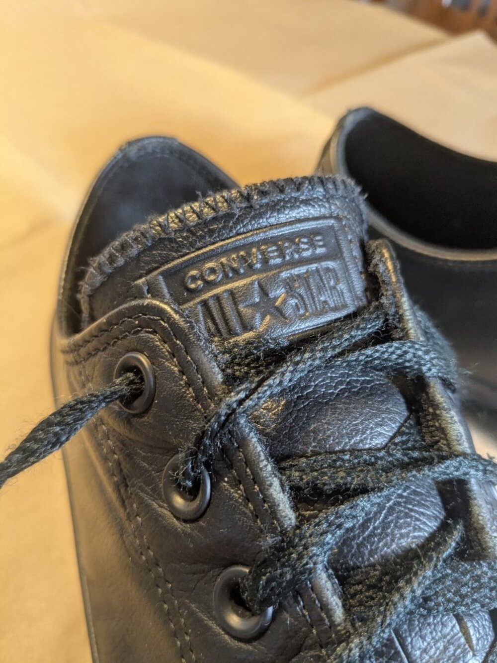 Converse Chuck Taylor All Star Low Black Mono Men's 11.5 Leather - Picture 2 of 16